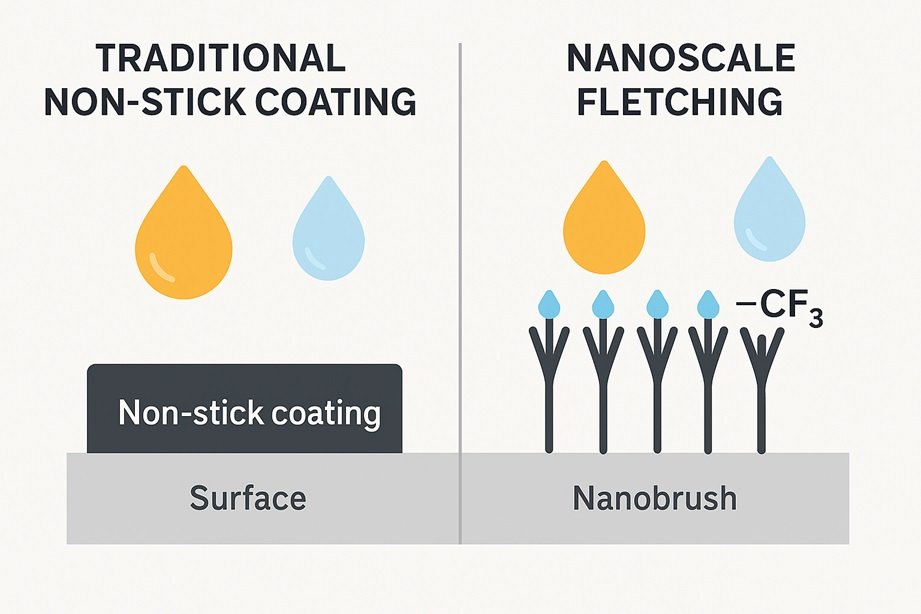 Nanoscale Fletching: Revolutionizing the Future of Non-Stick Cookware